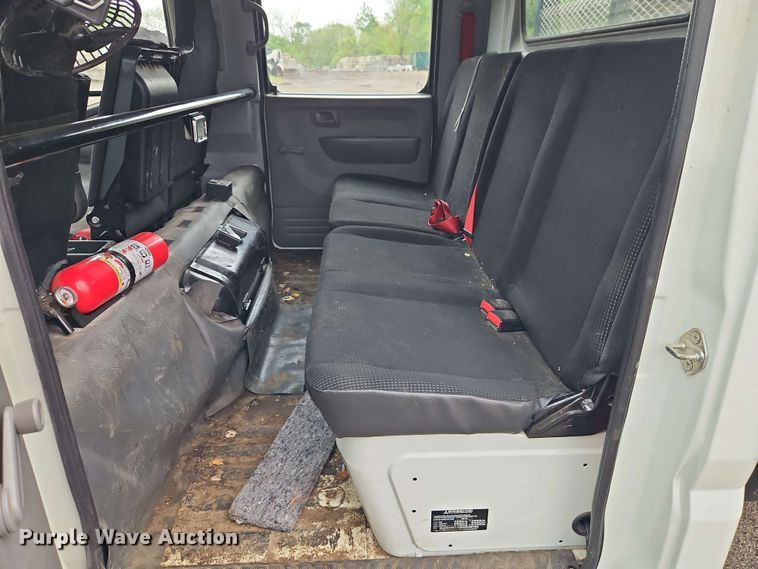 image for item EI8998 2019 Mitsubishi Fuso FE160 Crew Cab flatbed truck