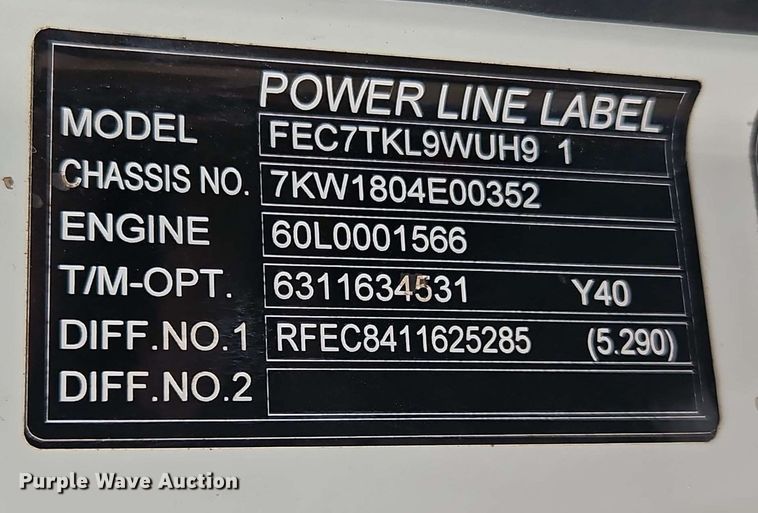 image for item EJ0001 2019 Mitsubishi Fuso FE160 crew box box truck