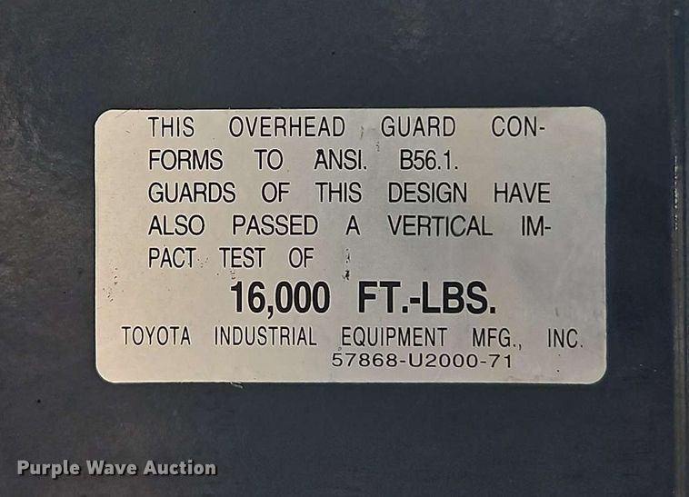 image for item EJ0018 2004 Toyota 7FGOU30 forklift