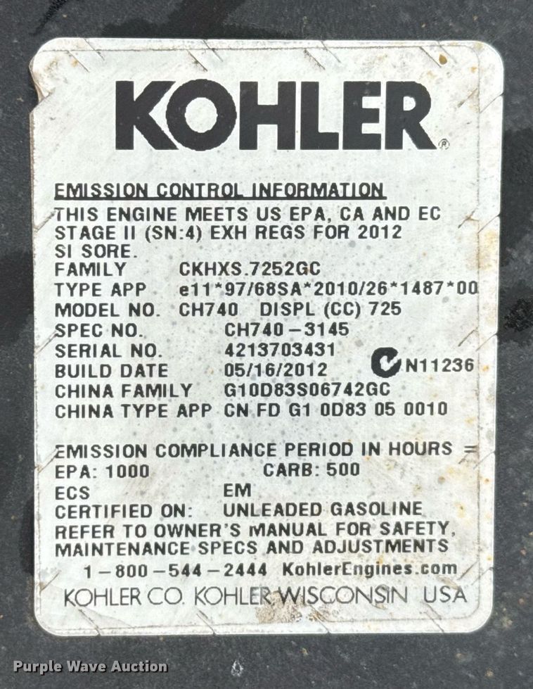 image for item EJ3677 Scag STT52V-27CH ZTR lawn mower