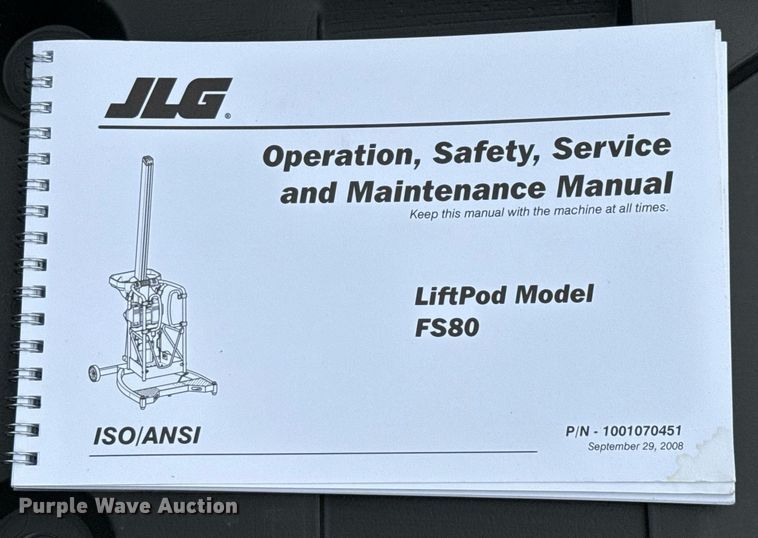 image for item EJ3684 JLG FS80 LiftPod vertical lift