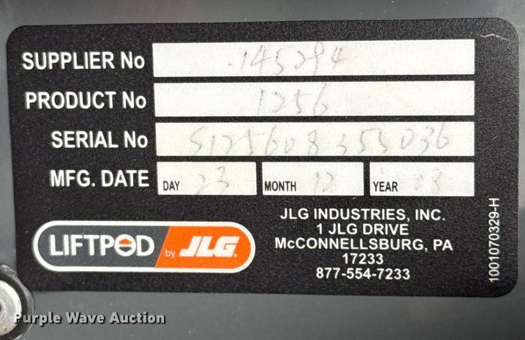 image for item EJ3684 JLG FS80 LiftPod vertical lift