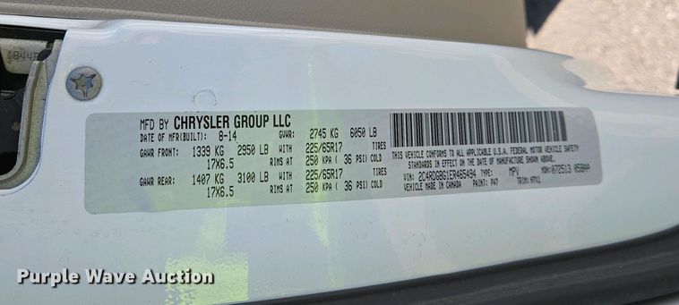 image for item EJ7462 2014 Dodge Grand Caravan van