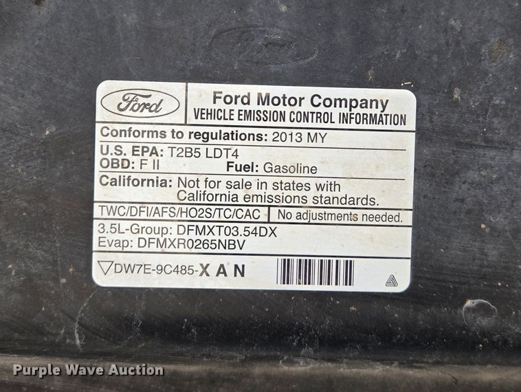 image for item EJ7489 2013 Ford F150 Lariat  SuperCrew pickup truck