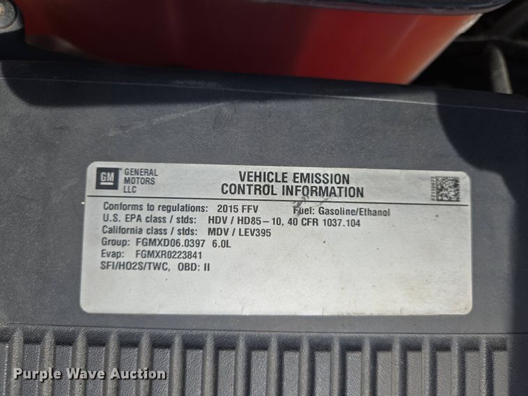 image for item EJ7510 2015 Chevrolet Silverado 2500HD pickup truck