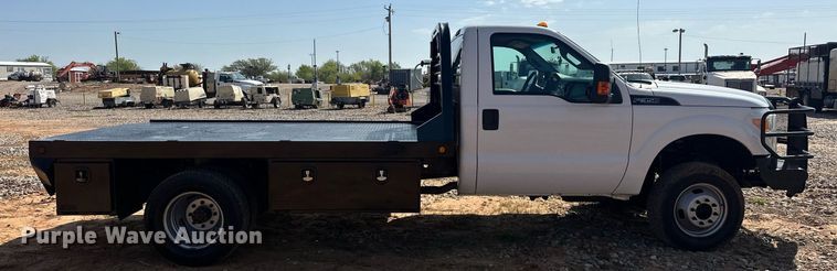 image for item EJ8627 2016 Ford F350 Super Duty XL flatbed pickup truck
