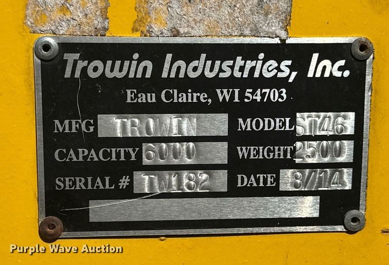 image for item EJ8663 2014 Trowin Industries ST46 burden carrier 