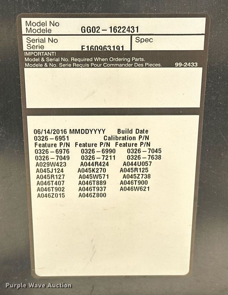 image for item EJ8669 2016 Cummins C25 N6 generator