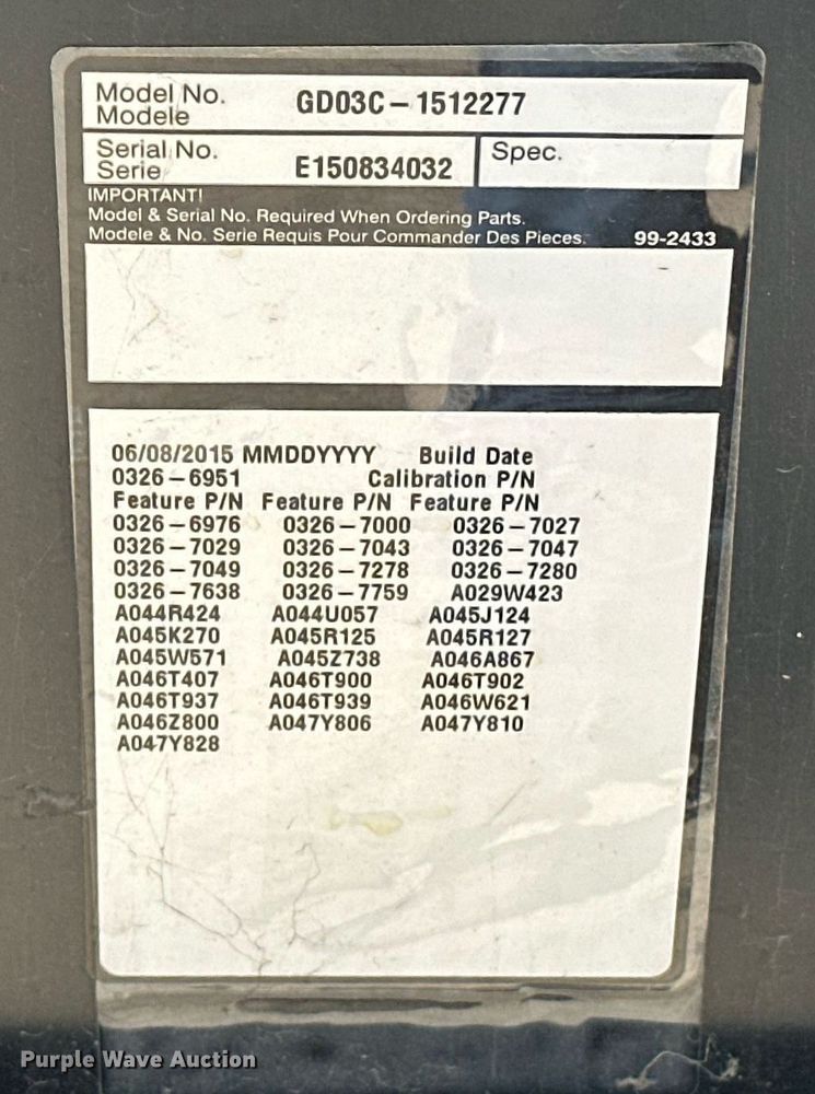 image for item EJ8674 2015 Cummins C25 D6 generator