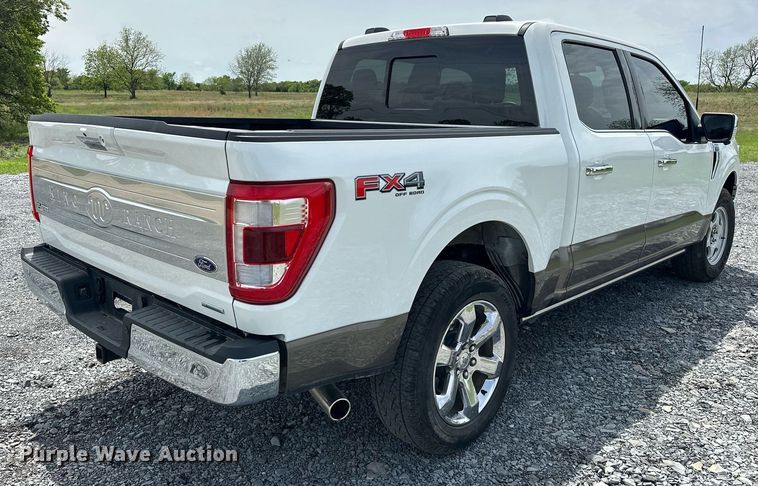 image for item EJ8686 2023 Ford F150 SuperCrew King Ranch pickup truck