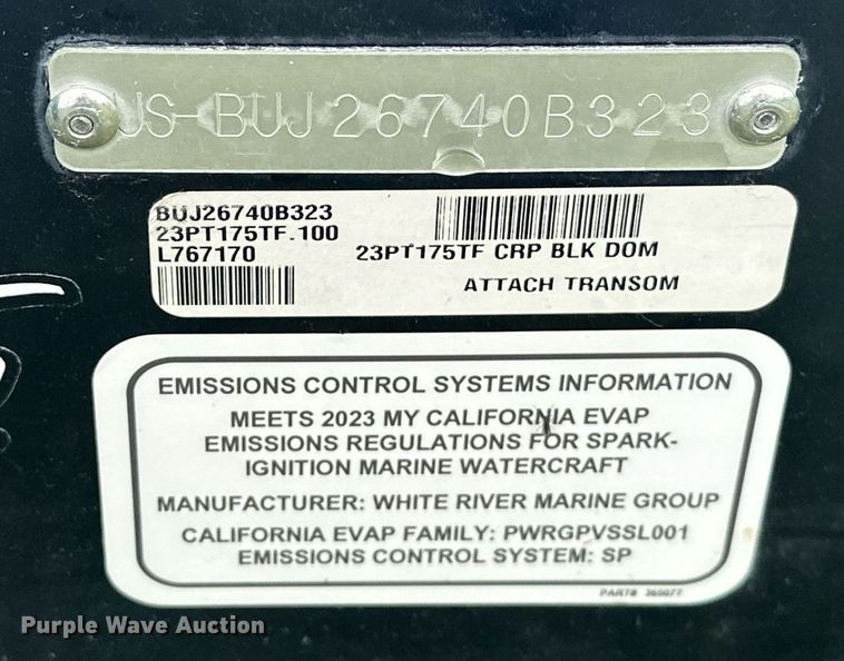 image for item EJ8688 2023 Tracker Pro Team 175 boat