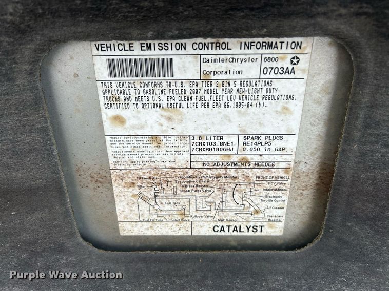 image for item EK2944 2007 Jeep Wrangler Sahara SUV