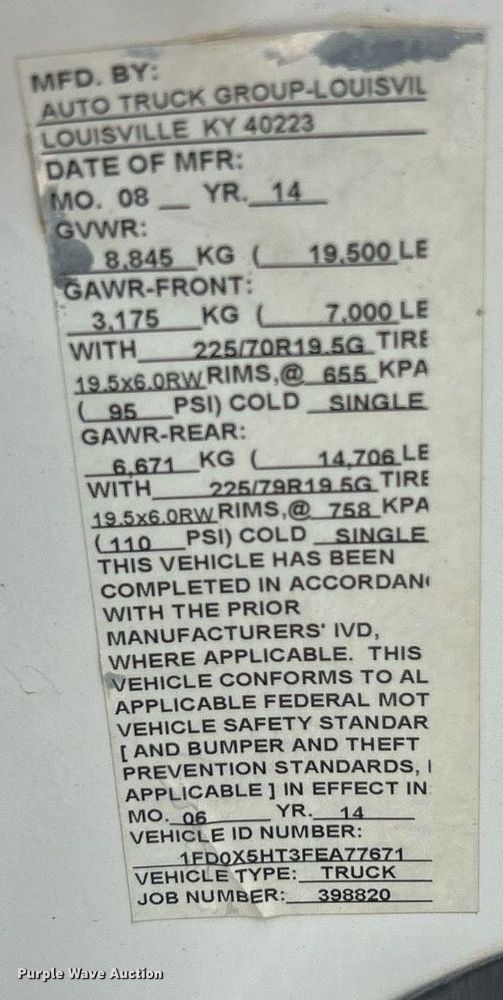 image for item EK2948 2015 Ford F550 Super Duty SuperCab flatbed truck