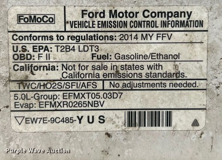 image for item EK2959 2014 Ford F150 STX SuperCab pickup truck