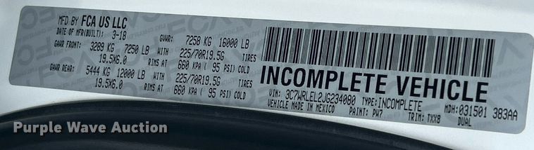 image for item EK2975 2018 Dodge Ram 4500 Crew Cab flatbed truck