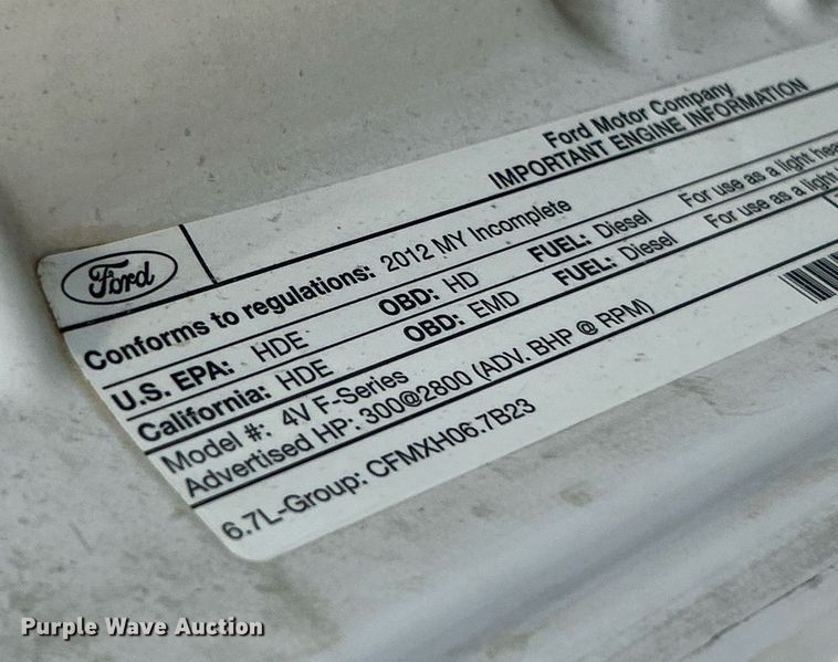 image for item EK2978 2012 Ford F550 Super Duty Crew Cab flatbed truck