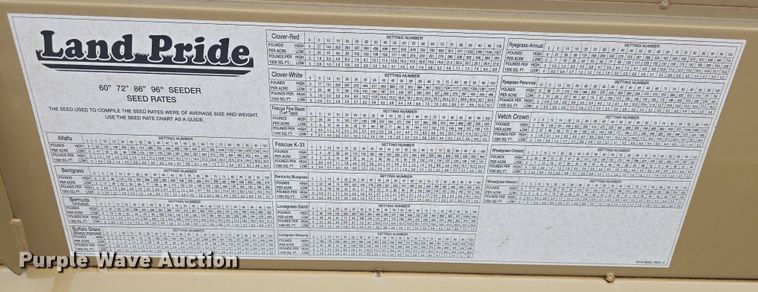 image for item EK5181 2008 Land Pride APS1560 seeder