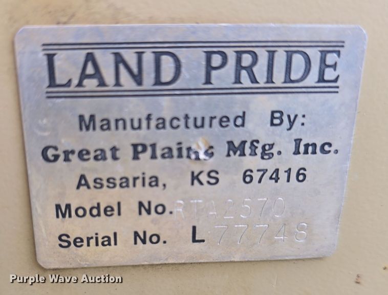 image for item EK5184 Land Pride RTA2570 rototiller