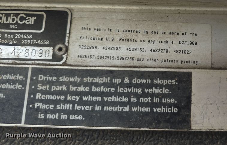 image for item EK5189 1995 Club Car DS golf cart