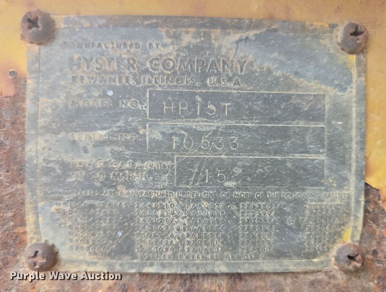 image for item EL2010 Hyster HP15T tilt deck equipment trailer