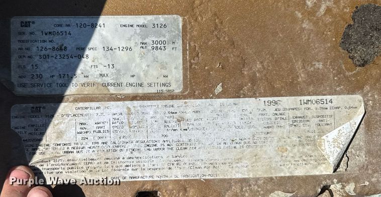 image for item EM3816 1997 Freightliner FL70 dump flatbed truck