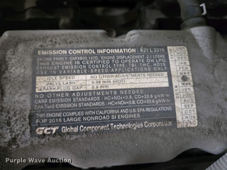 image for item EM6019 2016 UniCarriers PF50 forklift