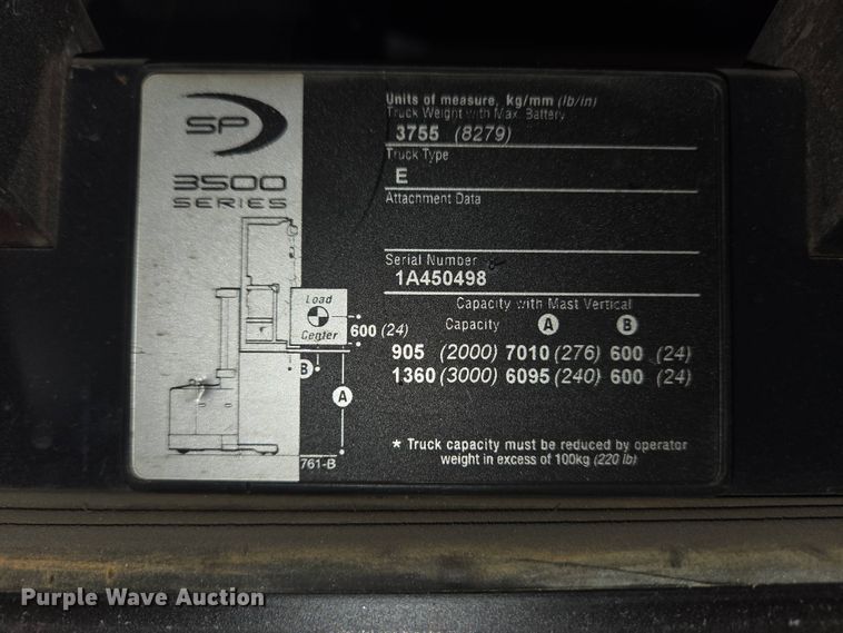 image for item EM6024 2015 Crown SP3520-30 order picker