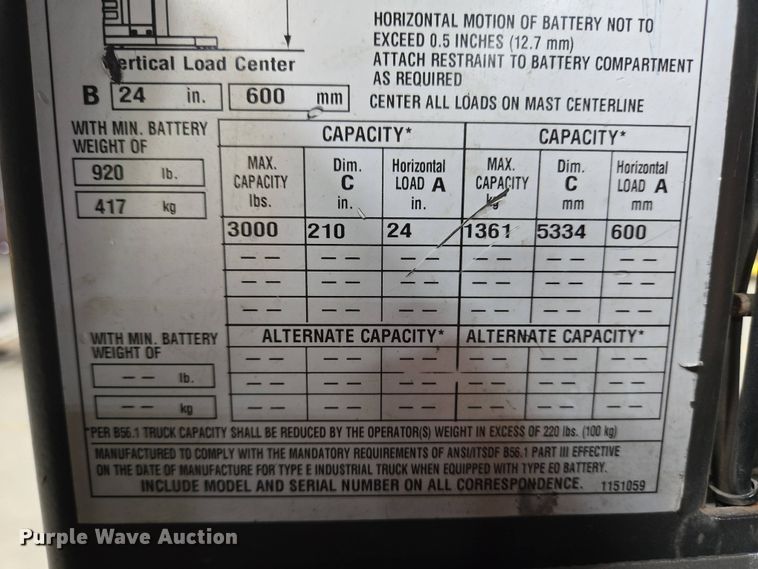 image for item EM6030 Raymond 540-OPC30TT order picker