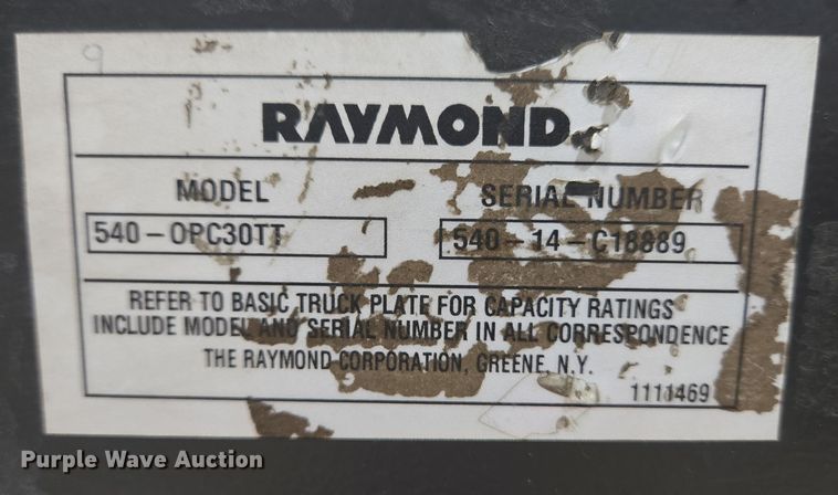 image for item EM6030 Raymond 540-OPC30TT order picker