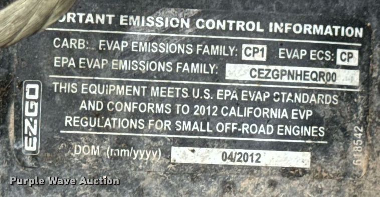 image for item EN4508 Cushman Hauler 1200 golf cart