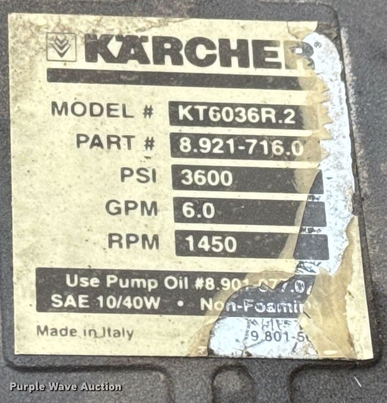 image for item EQ1351 Shark SSG-503537E/G hot pressure washer trailer