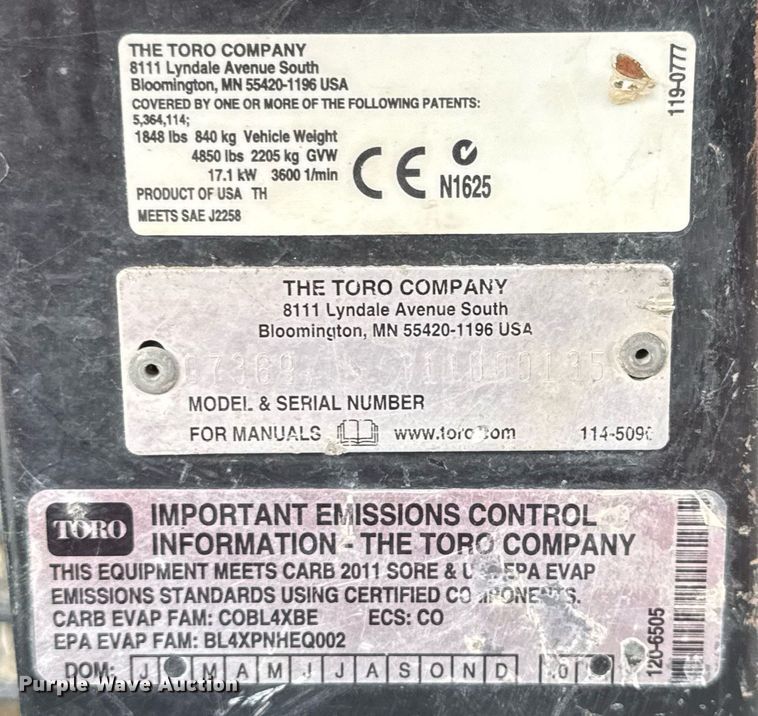 image for item EQ1352 Toro Workman HD utility vehicle