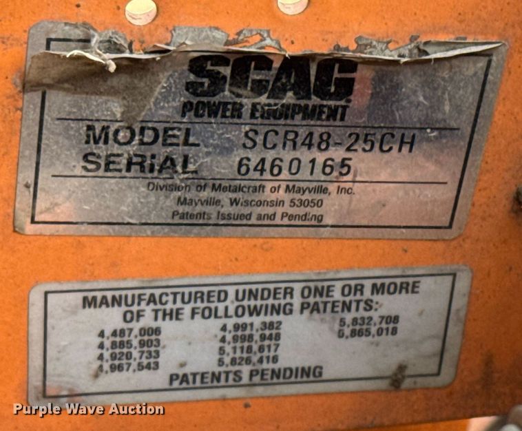 image for item EQ1357 Scag Cougar ZTR lawn mower