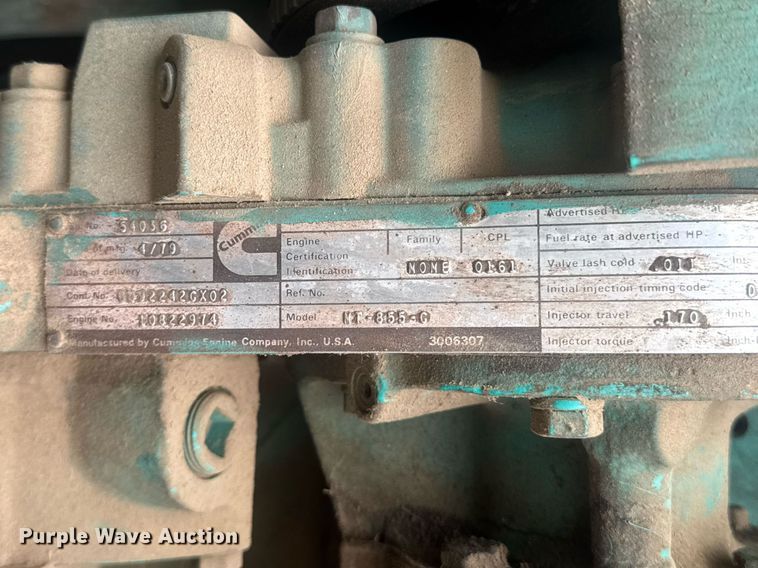 image for item EQ1406 1990 Onan 180.0DFE -15R/19484L generator