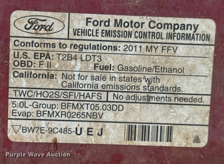 image for item EQ1417 2011 Ford F150 SuperCrew pickup truck