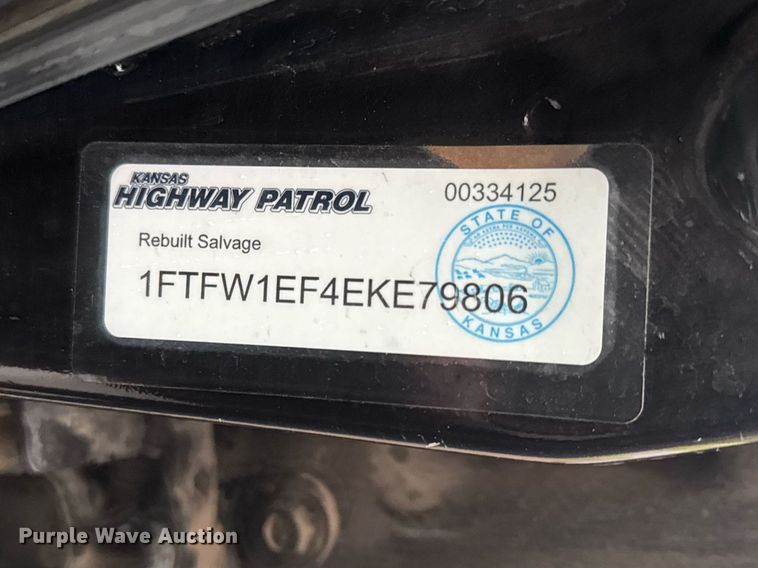 image for item EQ1418 2014 Ford F150 SuperCrew pickup truck