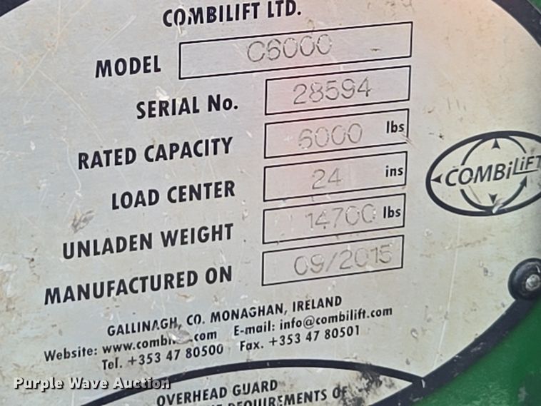 image for item FB9358 Combilift C6000 forklift