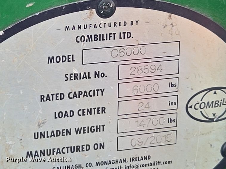 image for item FB9358 Combilift C6000 forklift