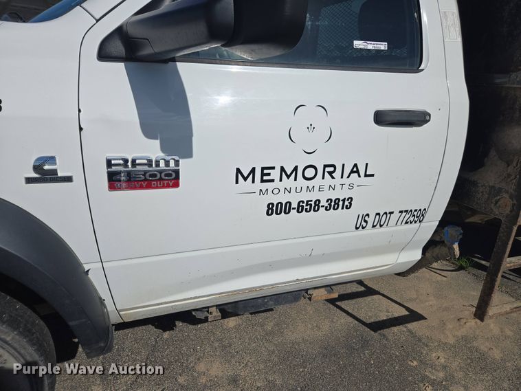 image for item FB9364 2012 Dodge Ram 4500 flatbed truck