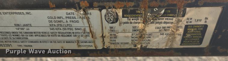 image for item FB9366 2015 Mirage Trailer enclosed cargo trailer