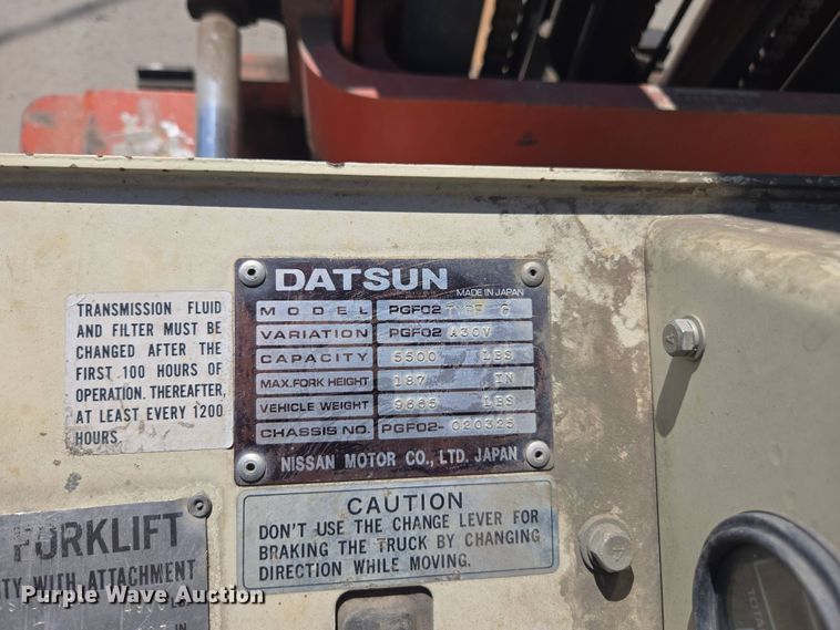 image for item FB9370 Datsun 6000 forklift