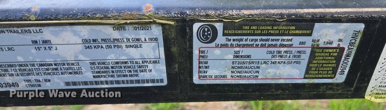 image for item FB9372 2021 Criterion enclosed cargo trailer