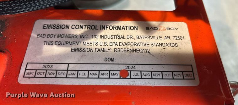 image for item ND9704 2024 Bad Boy Maverick HD ZTR lawn mower