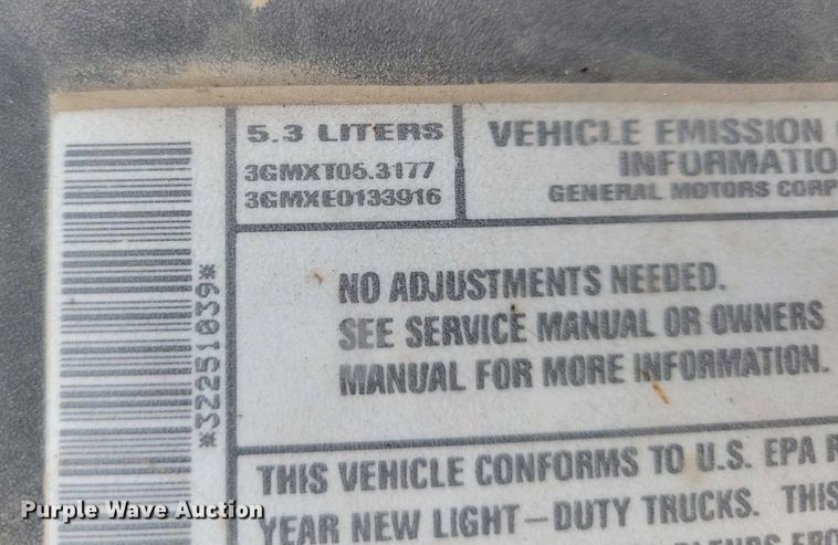 image for item NV9771 2003 Chevrolet Silverado 1500 pickup truck