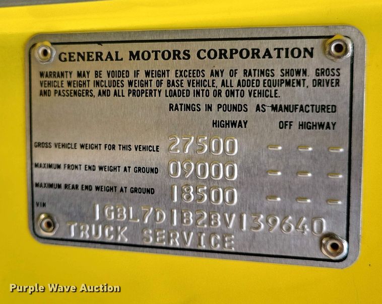 image for item NV9786 1981 Chevrolet C70 pumper fire truck