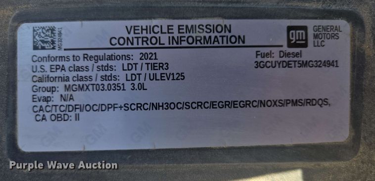 image for item NV9821 2021 Chevrolet Silverado 1500 LT Crew Cab pickup truck