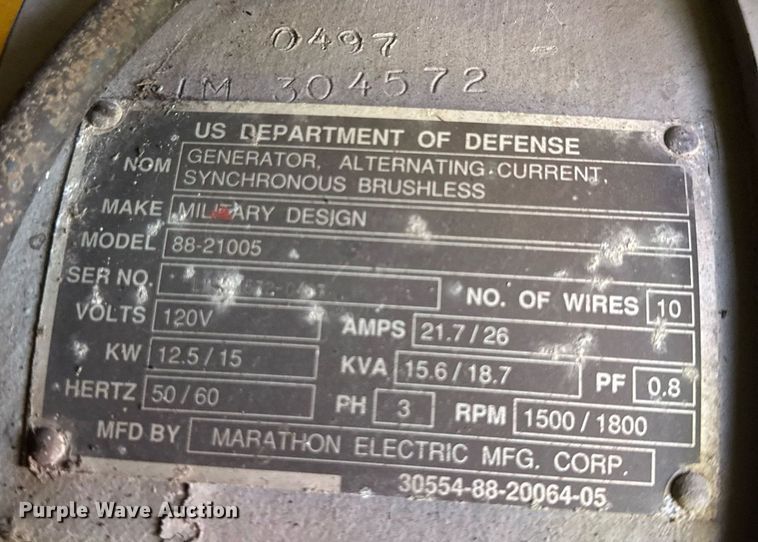 image for item YA0471 1997 Fermont DIV MEP-804A generator