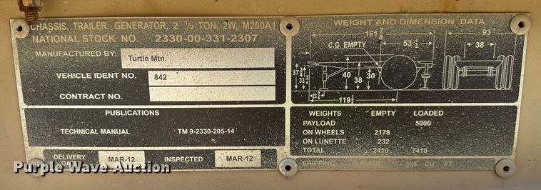 image for item YA0471 1997 Fermont DIV MEP-804A generator