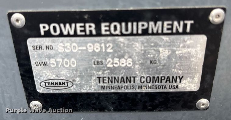 image for item DM1893 2019 Tennant S30 sweeper