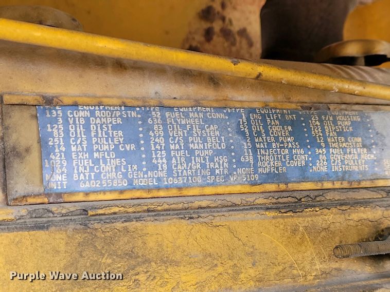 image for item DN3734 1972 Wabco 777B rigid frame motor grader